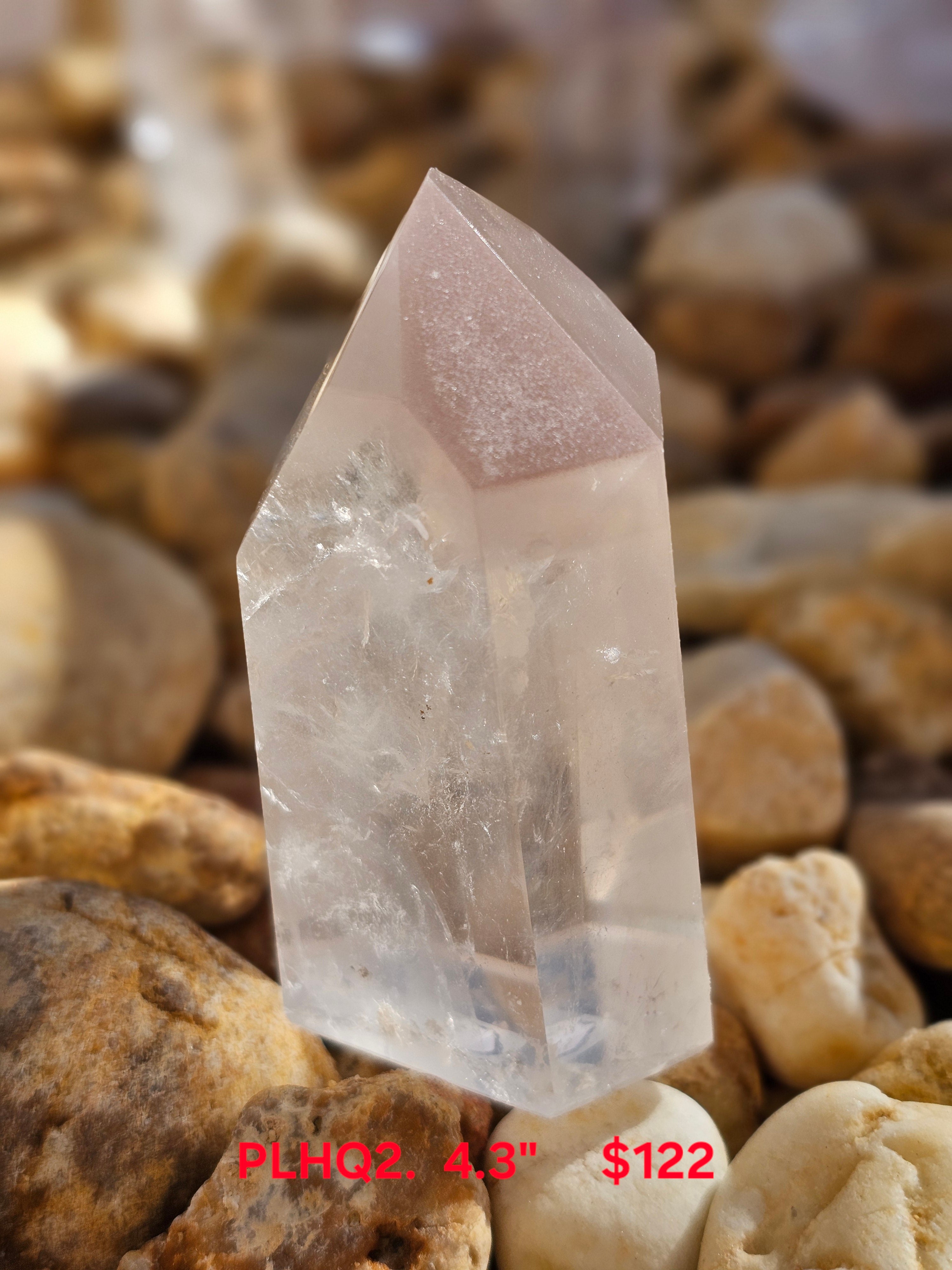 High Quality Brazilian Pink Lithium Quartz  3" x2"