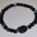 Bracelet Silver Sheen Obsidian Pixiu