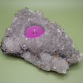 Amethyst Geode Candle Holder with Hematite & Goethite Inclusions