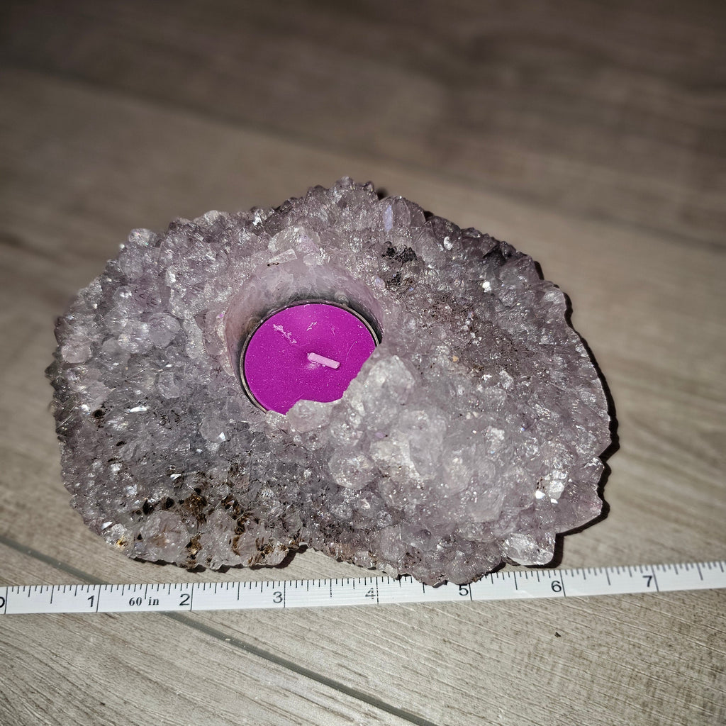 Amethyst Geode Cluster Candle Holder