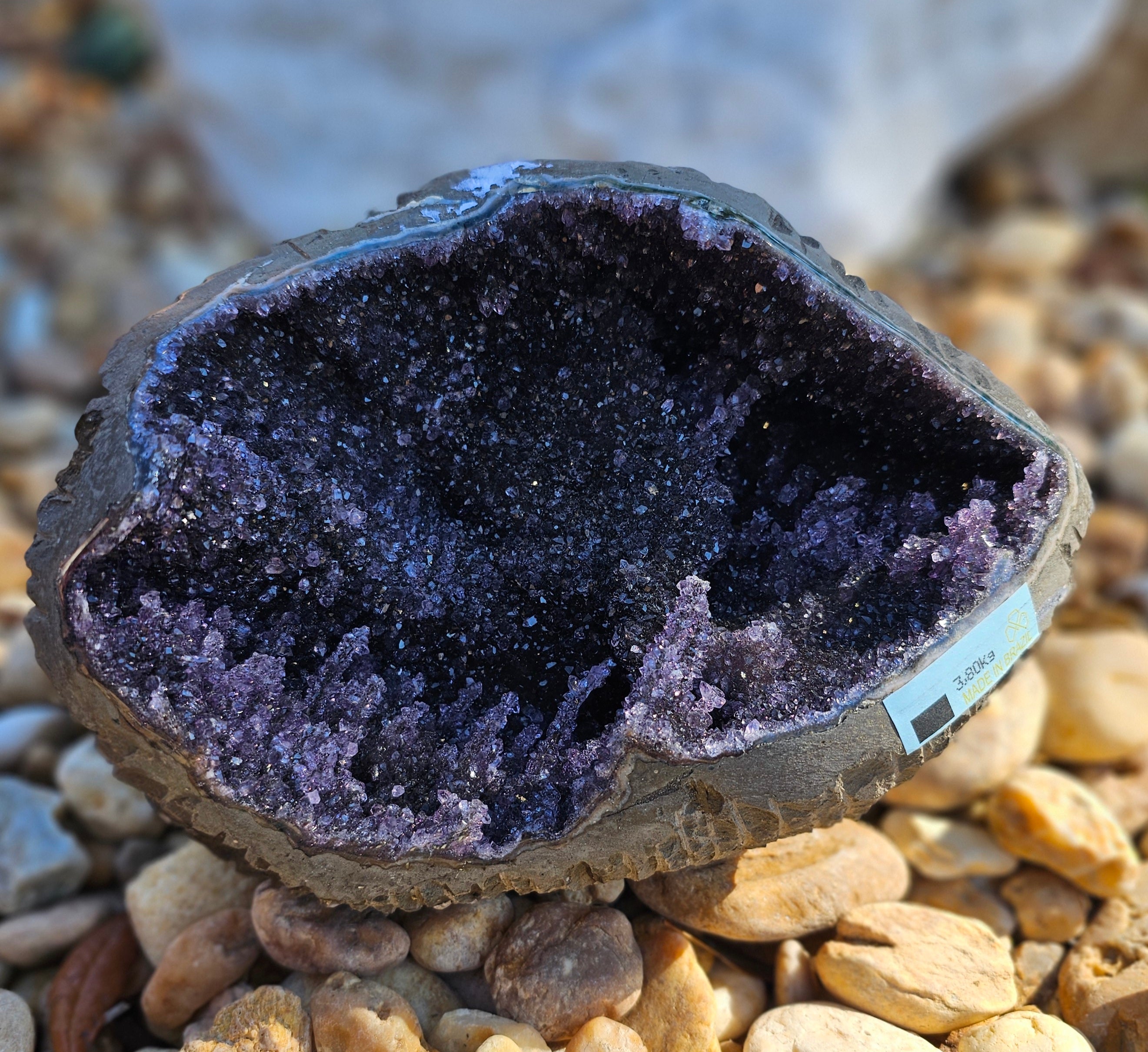 Natural Amethyst Geode with Stalactites - 8.38 lbs