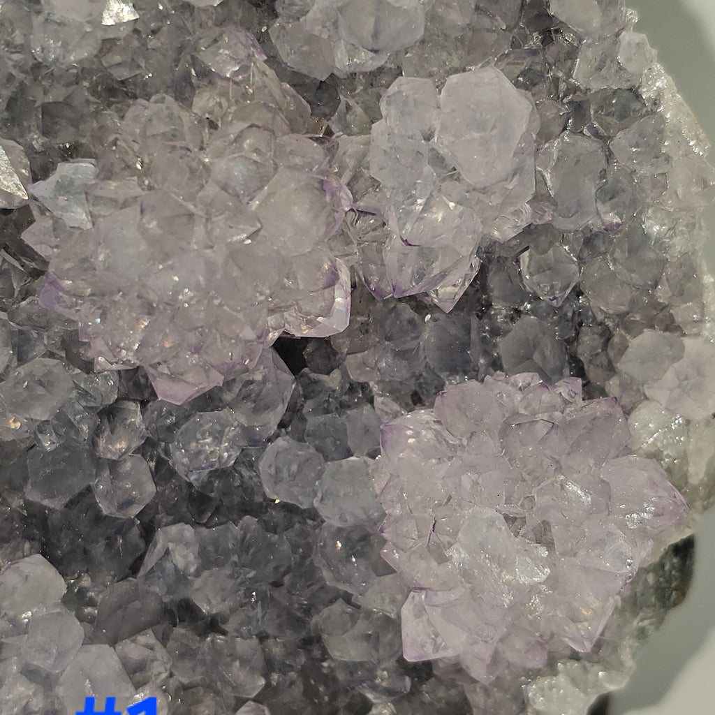 Uruguayan Amethyst Cut Base Geode with Stalactite Flowers