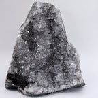 Uruguayan Black Amethyst Cut Base Geode with Hematite Inclusions