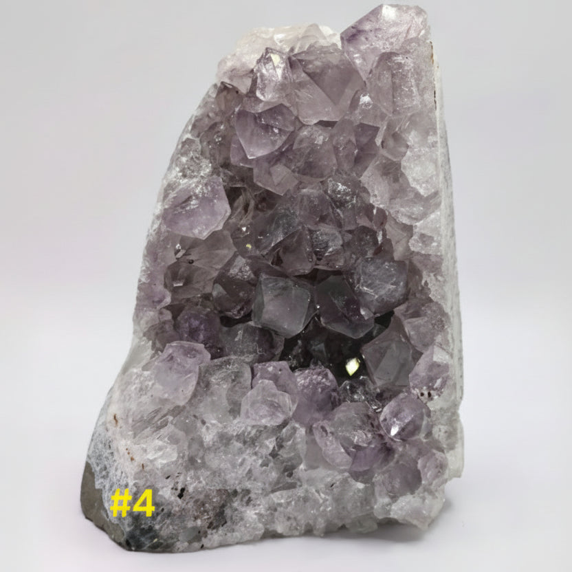 Lavendar Amethyst with Purple Phantoms - 3x2.25x4.12  weight 742 grams