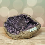 Natural Amethyst Geode with Stalactites - 8.38 lbs