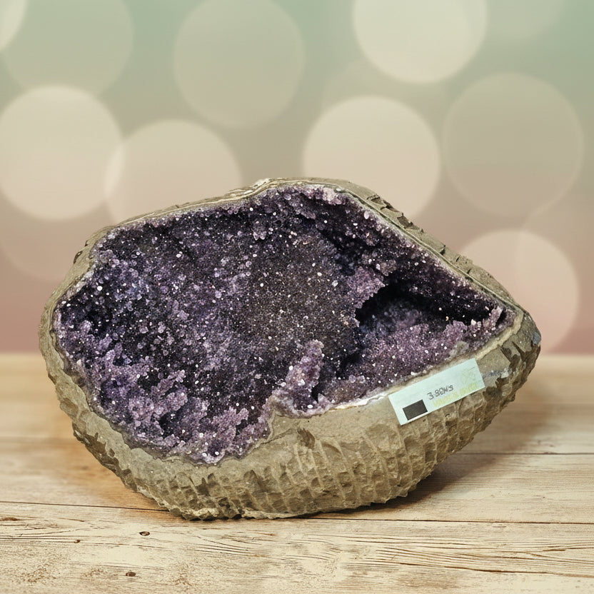 Natural Amethyst Geode with Stalactites - 8.38 lbs