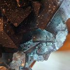 Cubic Blue Fluorite with Purple Phantoms and Pyrite