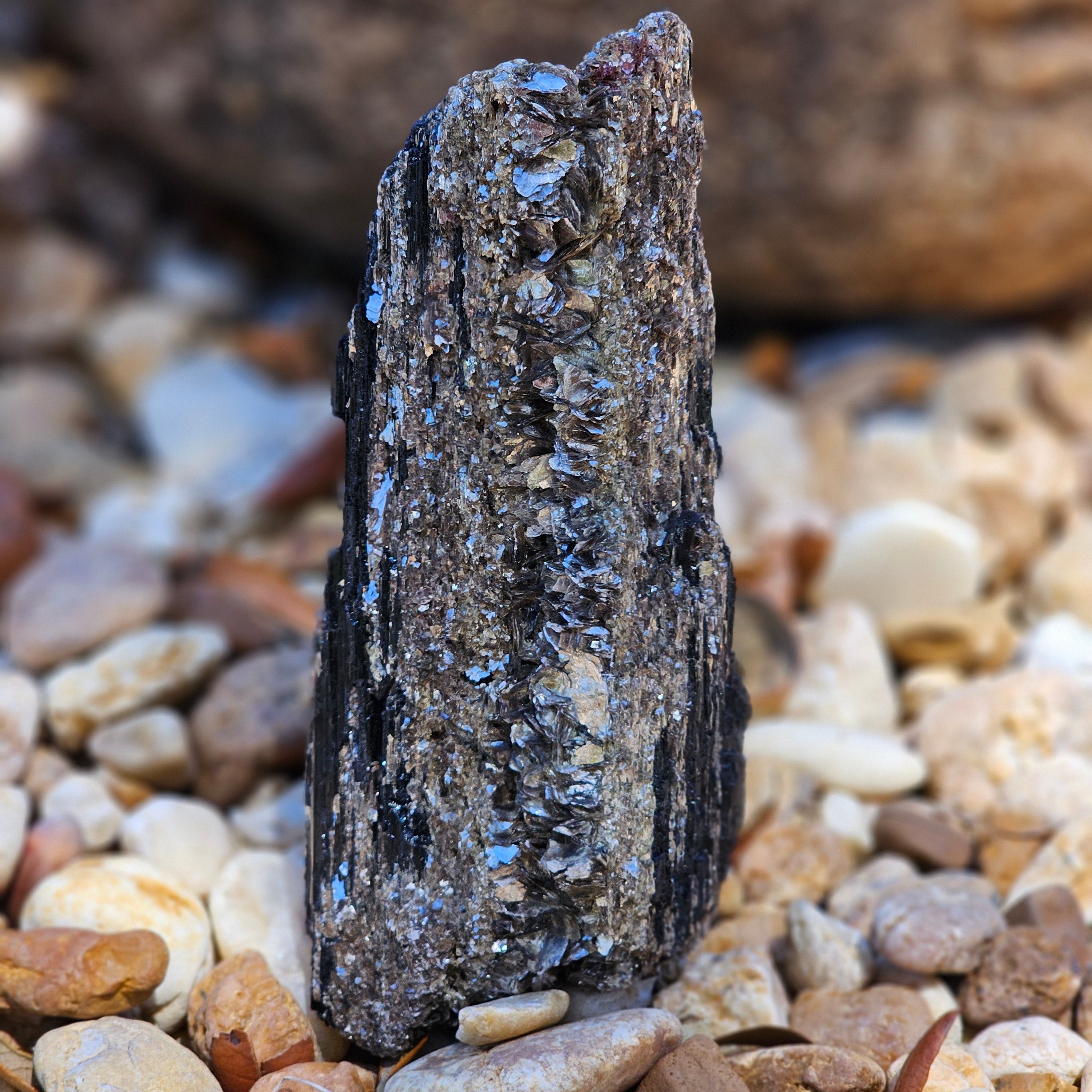 Black Tourmaline with Gold Mica – Brazil