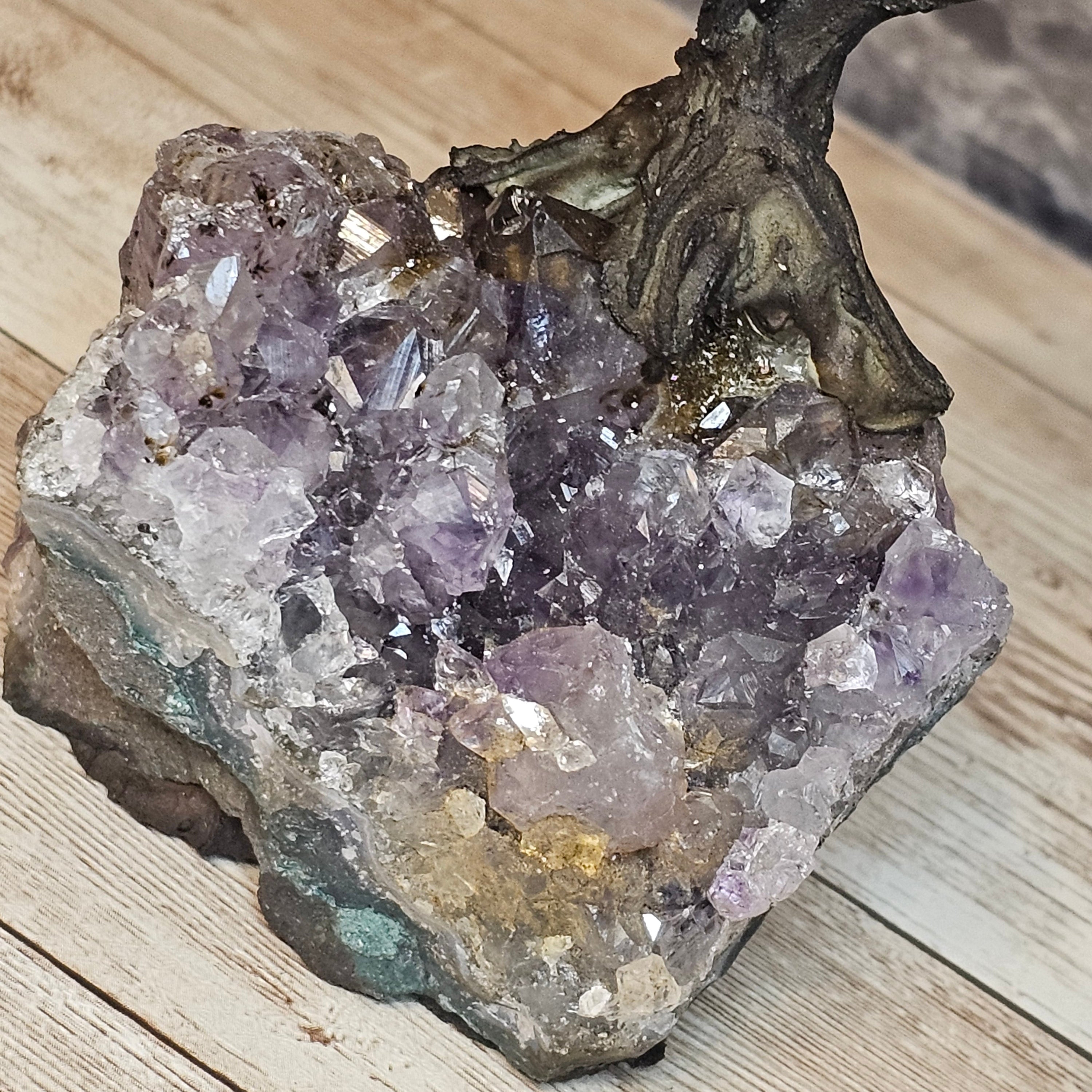 Pyrite Tree of Life on Amethyst Base