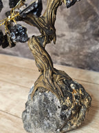 Black Schorl ( Tourmaline ) Tree of Life on Black Schorl base