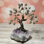 Pyrite Tree of Life on Amethyst Base