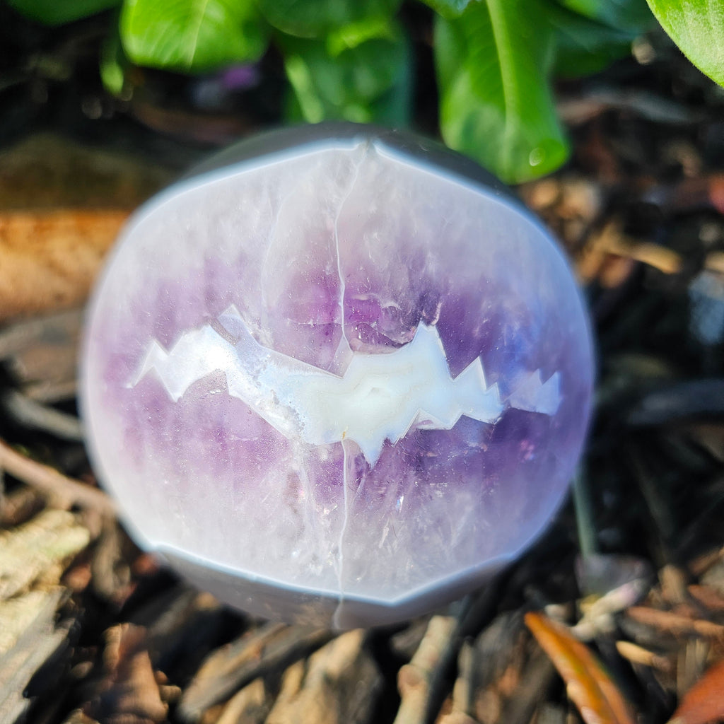Amethyst Agate Sphere  74 - 79 mm