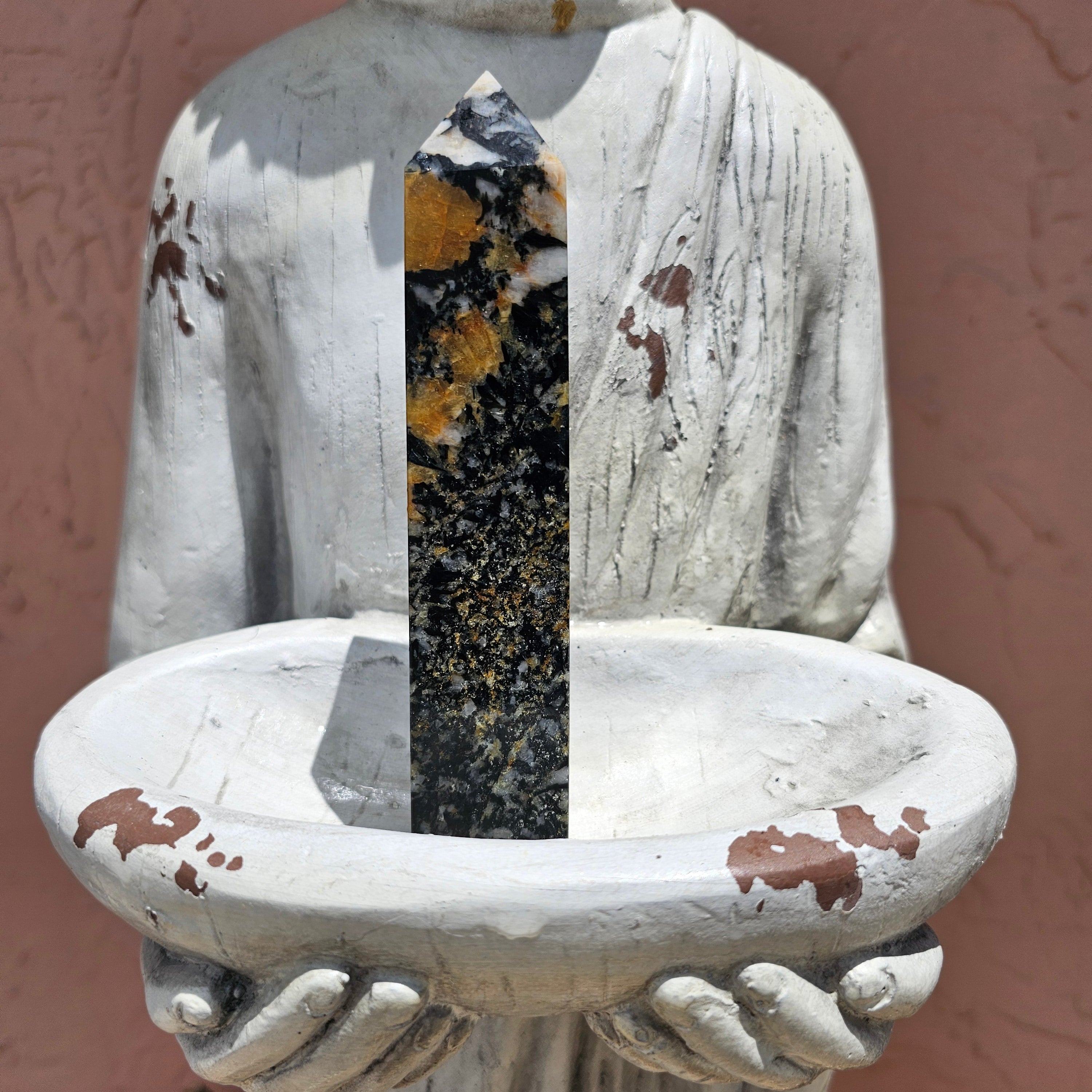 Yellow Tourmaline in Quartz and Black Mica Matrix    6.25"