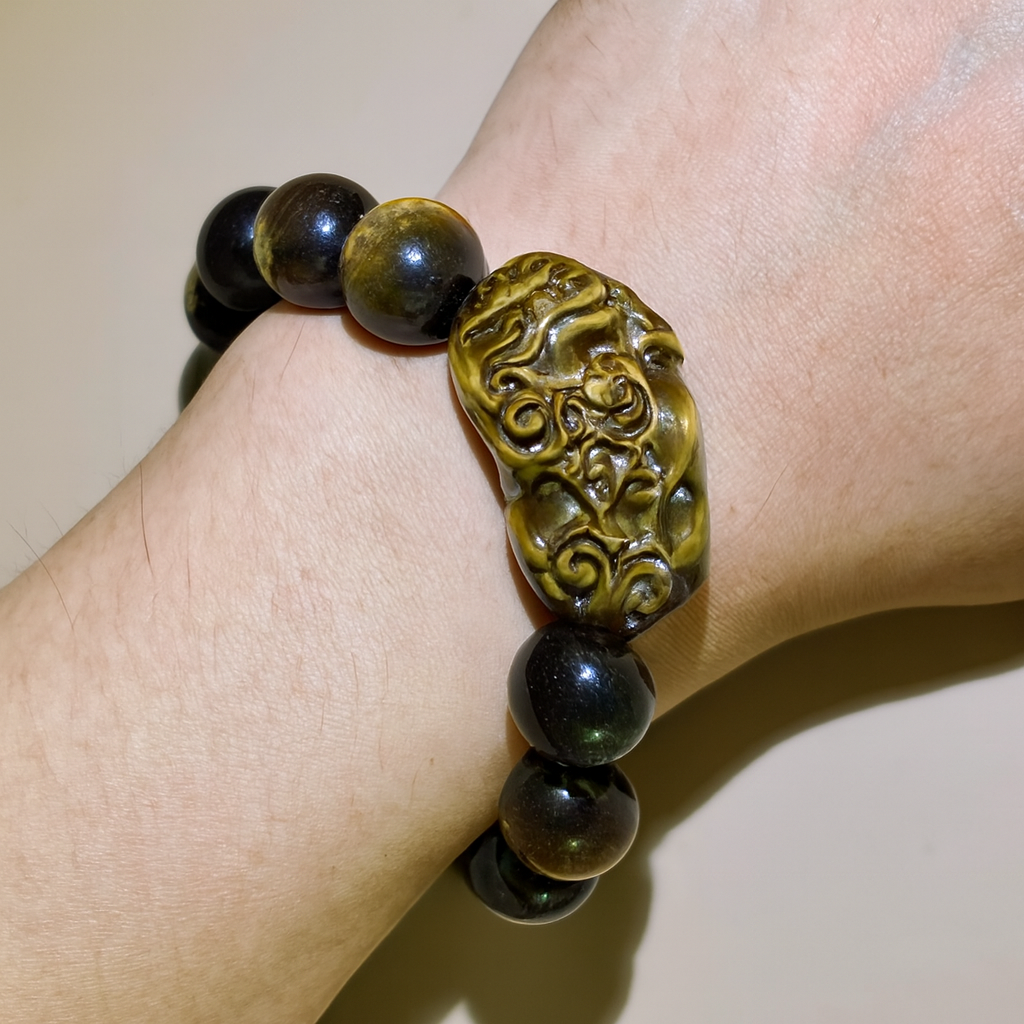 Bracelet Tiger Eye Pixiu 10mm+