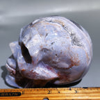 Mexican Agate Skull – Red/White – Sm / Md