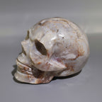 Mexican Agate Skull – Red/White – Sm / Md
