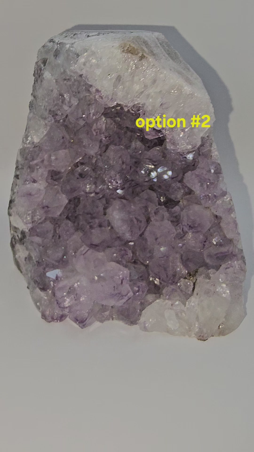 Uruguayan Amethyst Cut Base Geode with Crystal Clear Points & Purple Phantoms