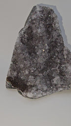 Uruguayan Black Amethyst Cut Base Geode with Hematite Inclusions