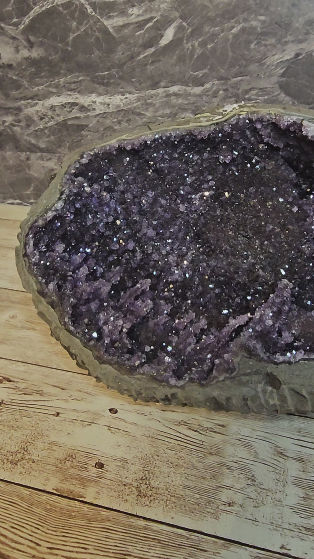 Natural Amethyst Geode with Stalactites - 8.38 lbs