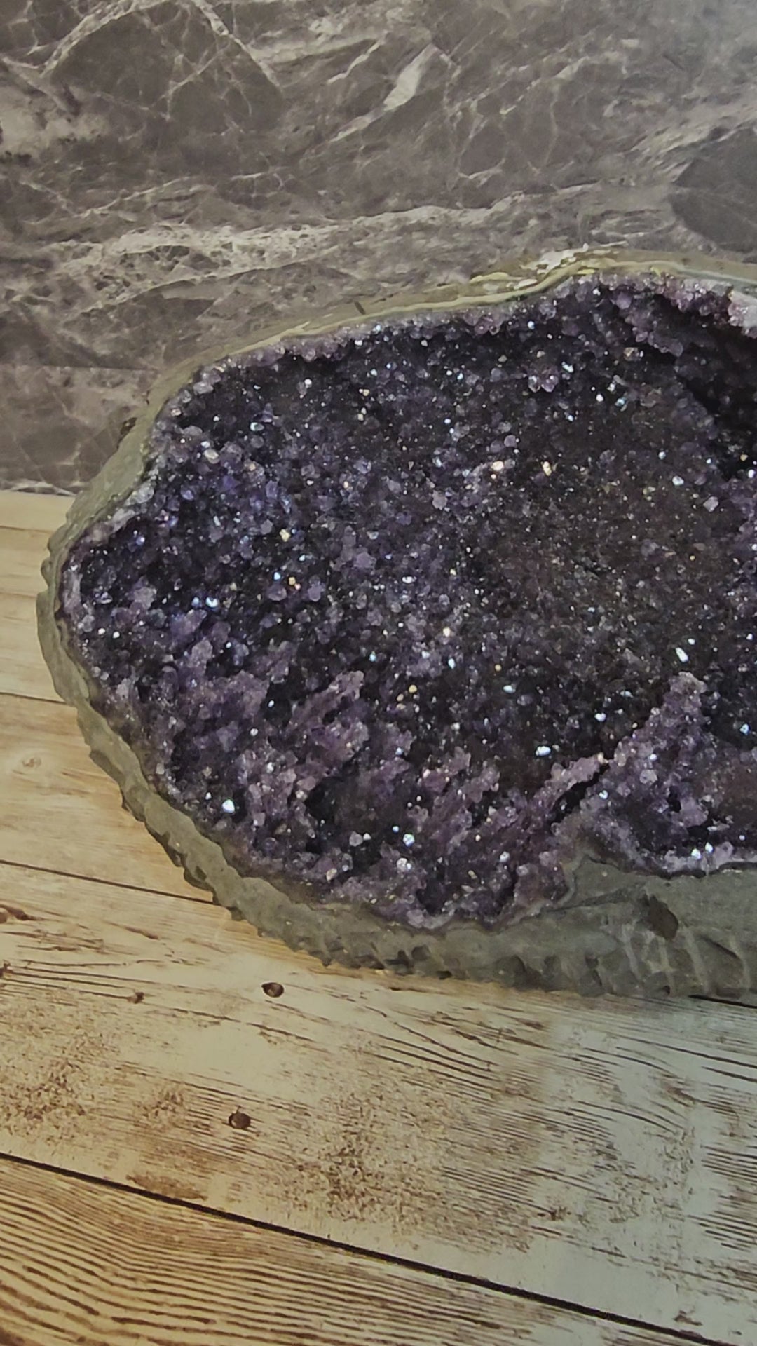 Natural Amethyst Geode with Stalactites - 8.38 lbs
