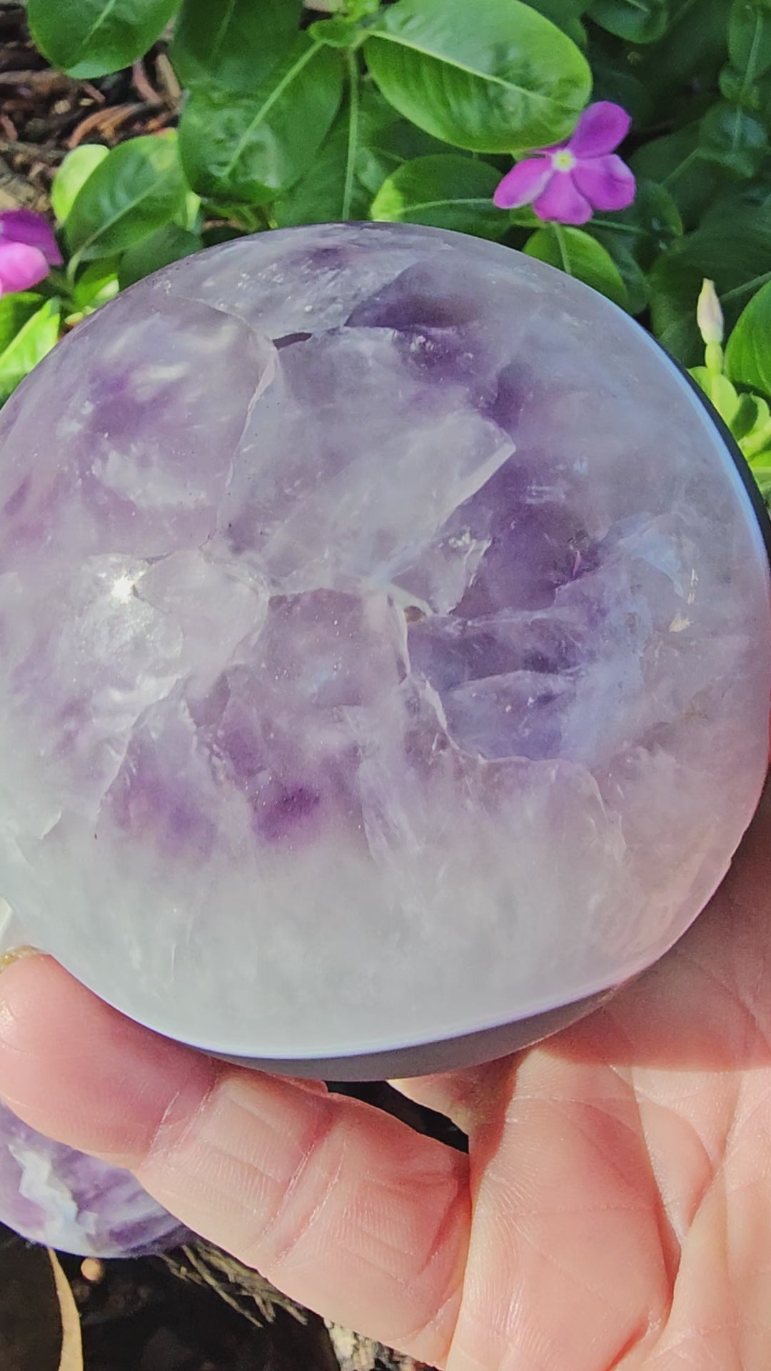 Amethyst Agate Sphere  74 - 79 mm