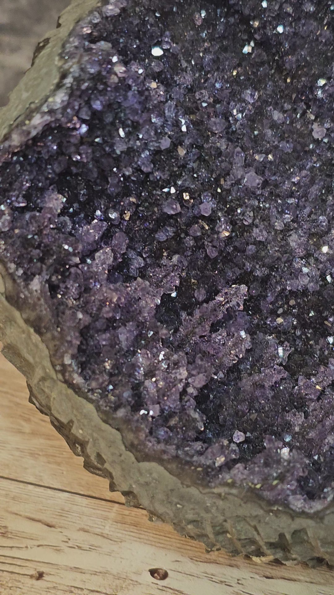 Natural Amethyst Geode with Stalactites - 8.38 lbs