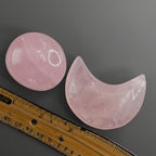 Rose Quartz Girasol-Moon-Palm Stone-Pink